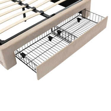 Upholstered King Size Hydraulic Bed
